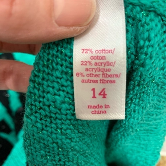NWOT Justice Teal Famous Sweater Size 14 - Picture 6 of 6